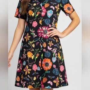 Zara Women's Dress - Black with Multicolor Floral